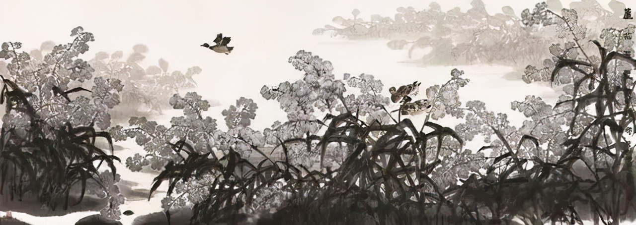 意境清远，笔墨雅洁的花鸟画