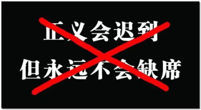 正义会迟到但绝不会缺席是拼凑出来的，迟到的正义不是正义