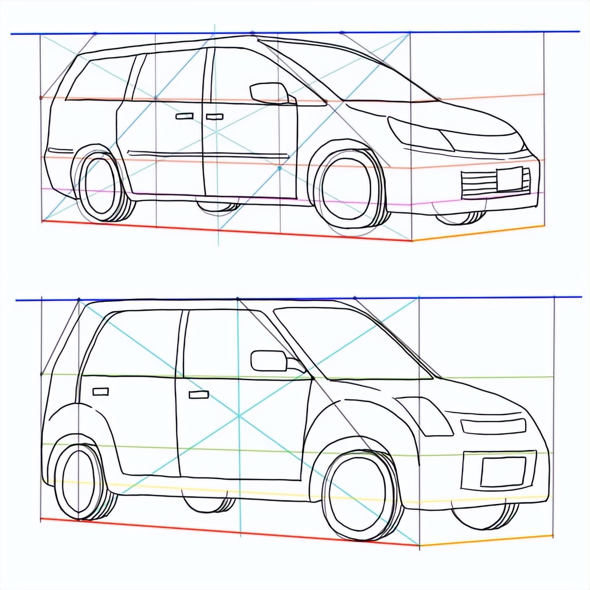 漫畫小轎車怎麼畫?教你簡單小汽車的畫法