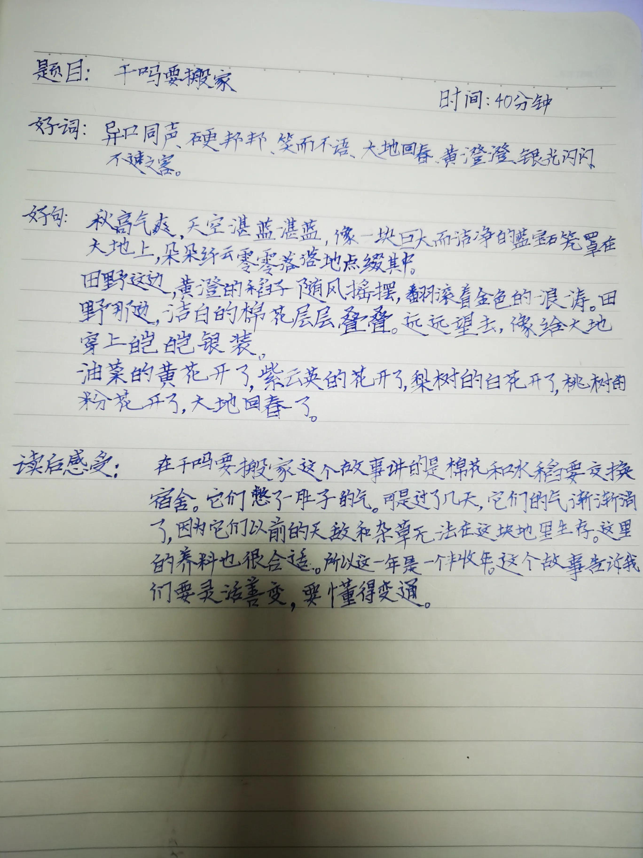 三年级孩子，每天摘录，不仅练字了，也能积累，提高写作水平