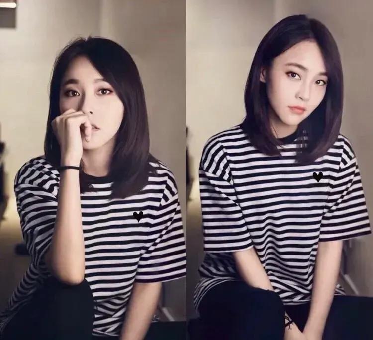 和以往文艺风不一样的张佳宁，黑白调服饰，复古的妆容，酷酷的