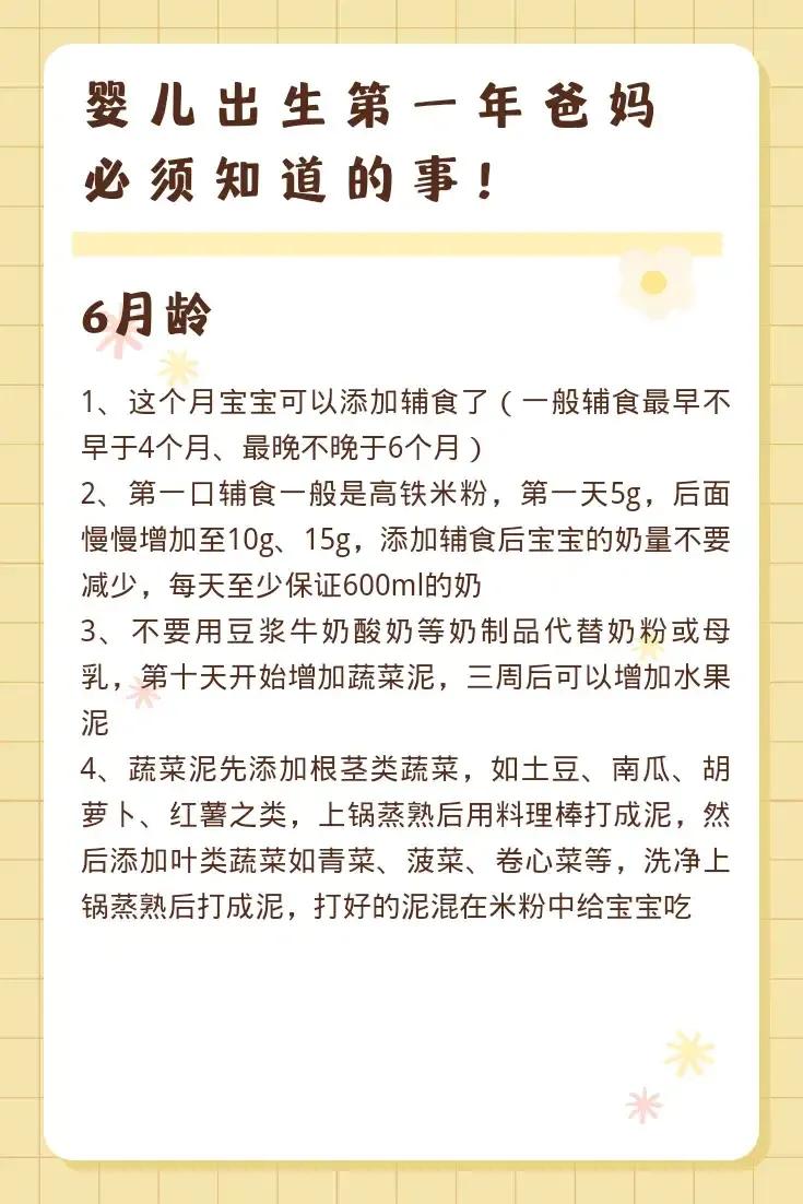 婴儿出生第一年爸妈必须知道的事