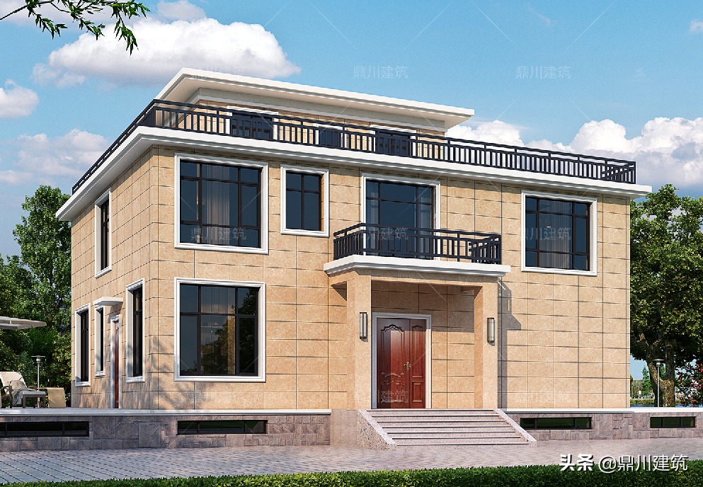 11款平顶别墅户型,怎么好看实用怎么来,原来平顶还可以这样设计