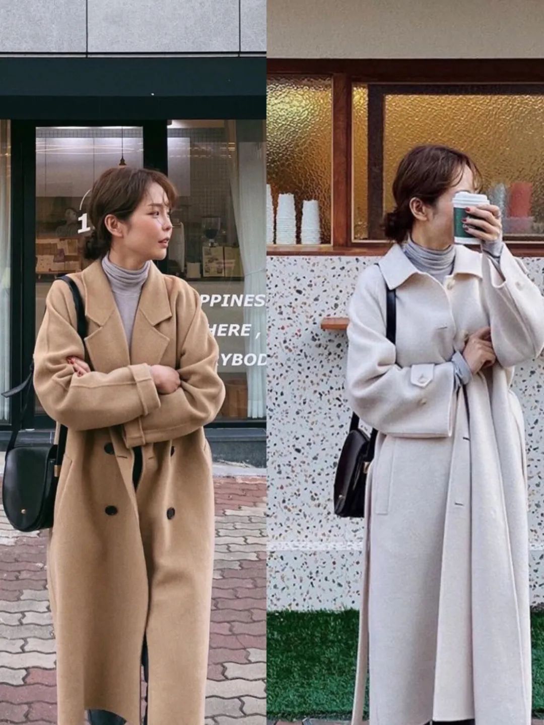 18套韩系大衣优雅穿搭，精致简洁的款式，姐妹们穿上就是韩剧女主