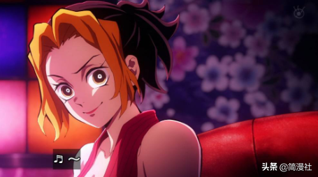 最开始发现花魁"蕨姬"是上弦鬼的雏鹤,刚开始出场就给人沉着冷静的