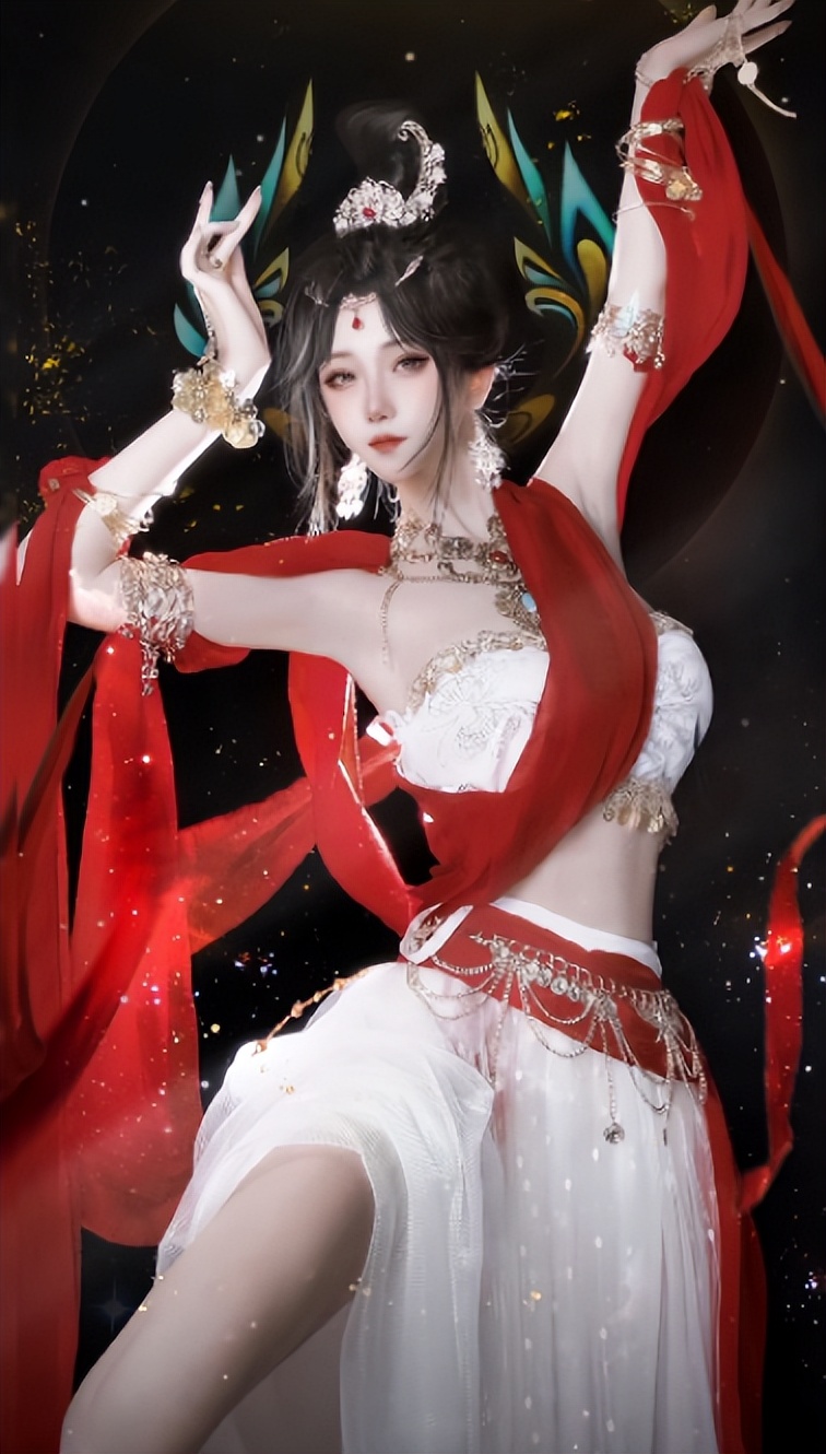 《永劫无间》迦南龙门飞天COS 抹胸、长腿等比例还原！-哪边嗨