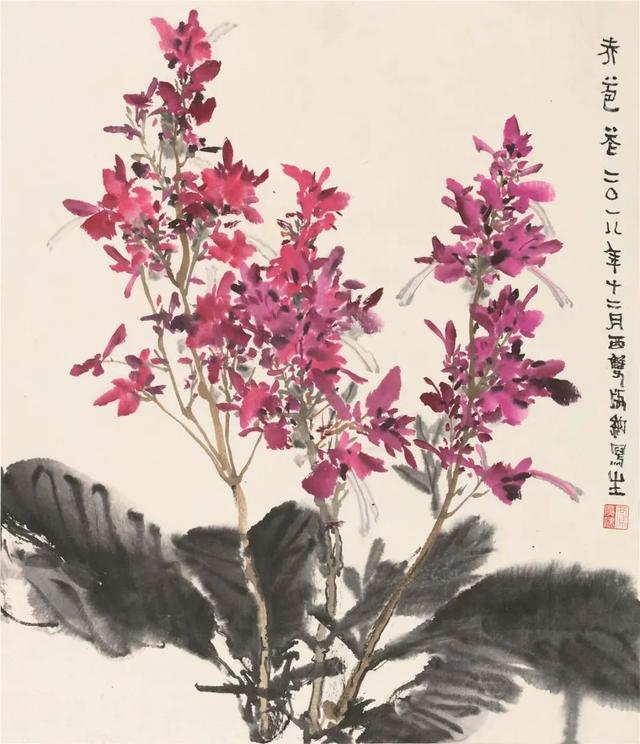 天津美术学院院长、贾广健教授水墨国画花鸟画写生系列作品欣赏