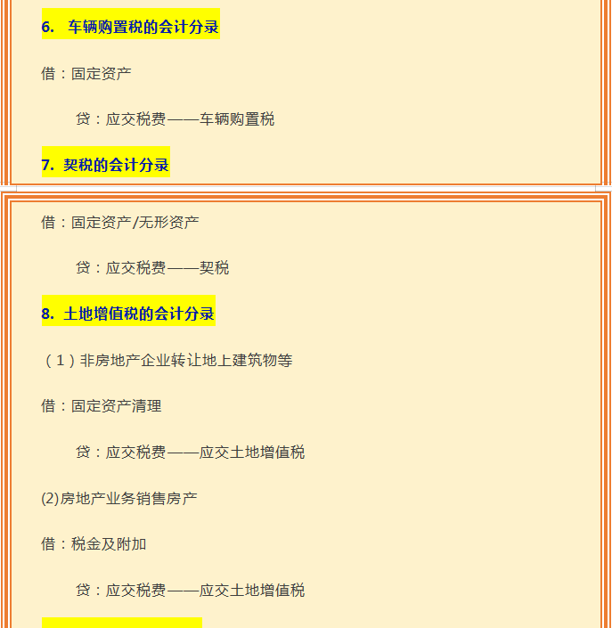 最新18个税种的账务处理会计分录大全，会计人收藏，工作效率高