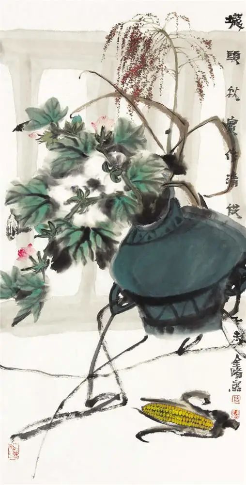 意境清远，笔墨雅洁的花鸟画
