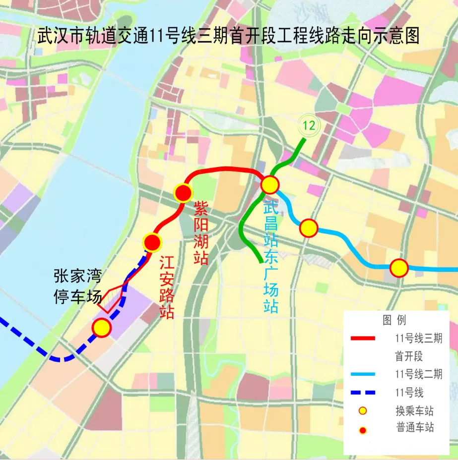 地鐵15號線規劃從白沙洲羅家村出發延伸到江夏山坡,地鐵32號線(金口線