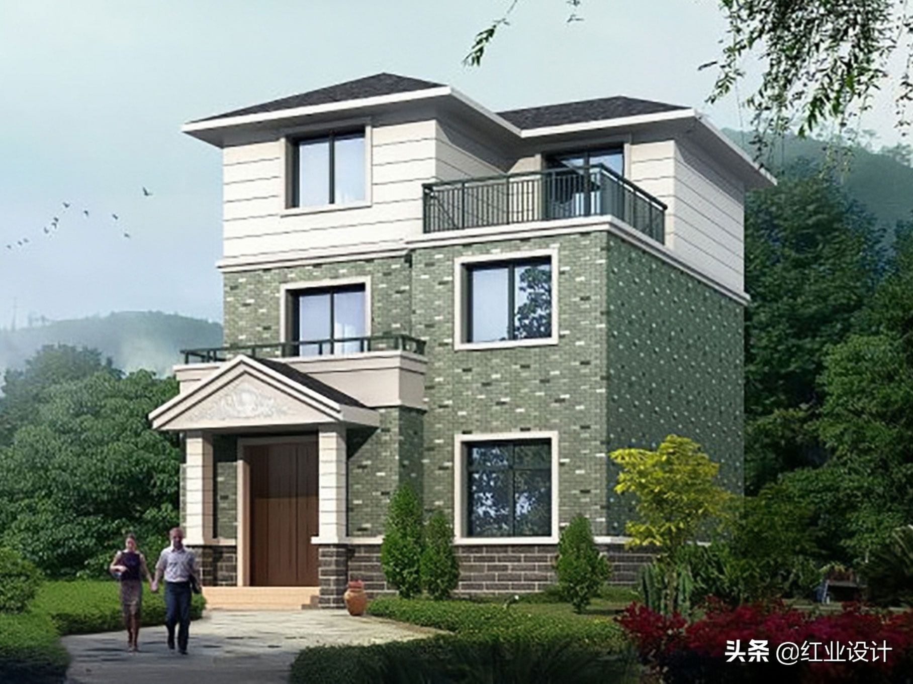 农村宅地小自建养老房,就看这5个户型,占地不足百平洋气又舒适