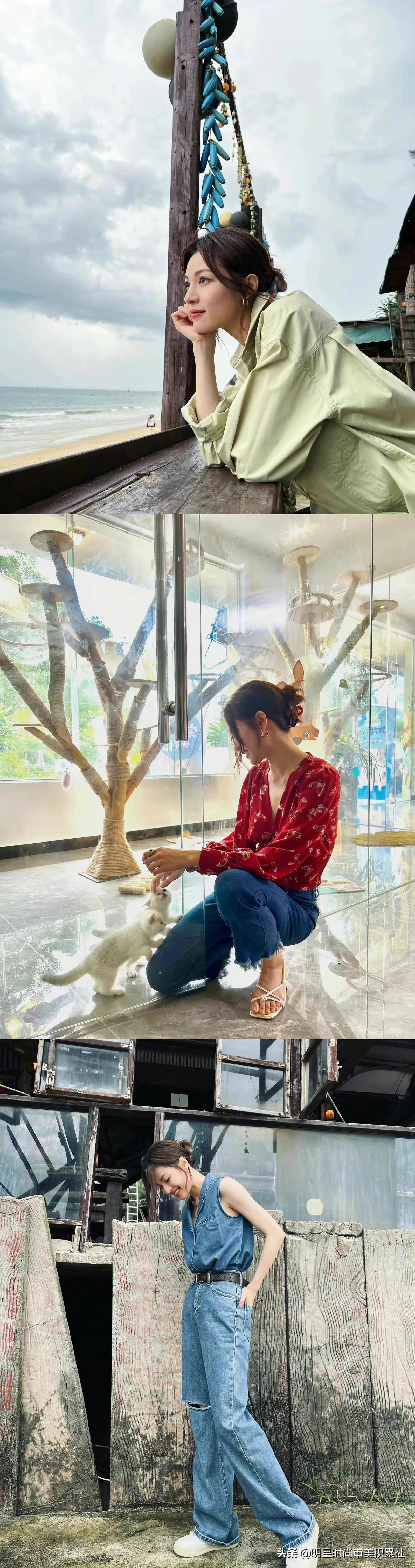 钟楚曦｜近日穿搭合集，颇有几分“港风美人”的味道