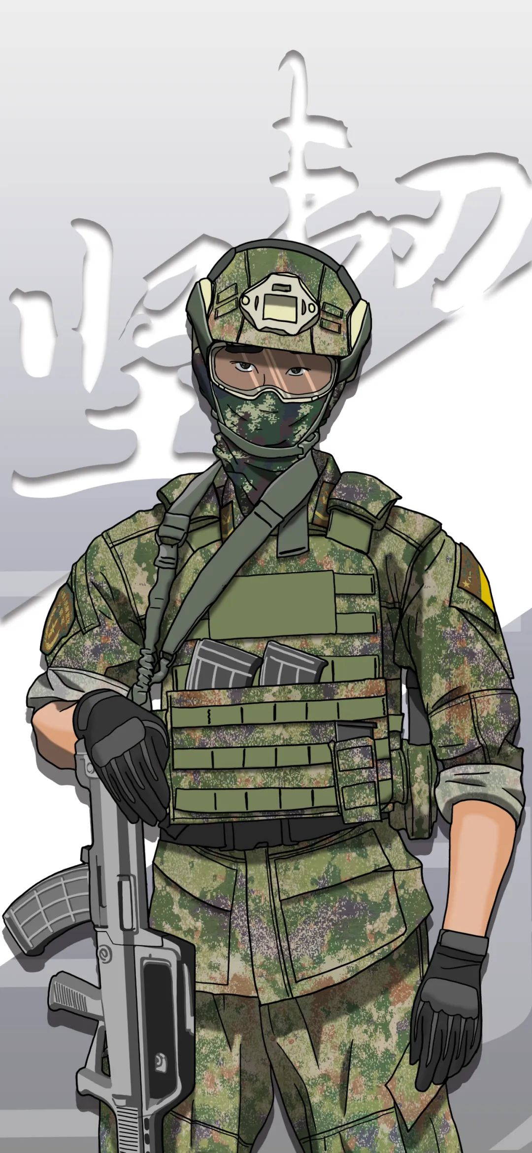 这是军人的热血青春!精美插画壁纸快收藏