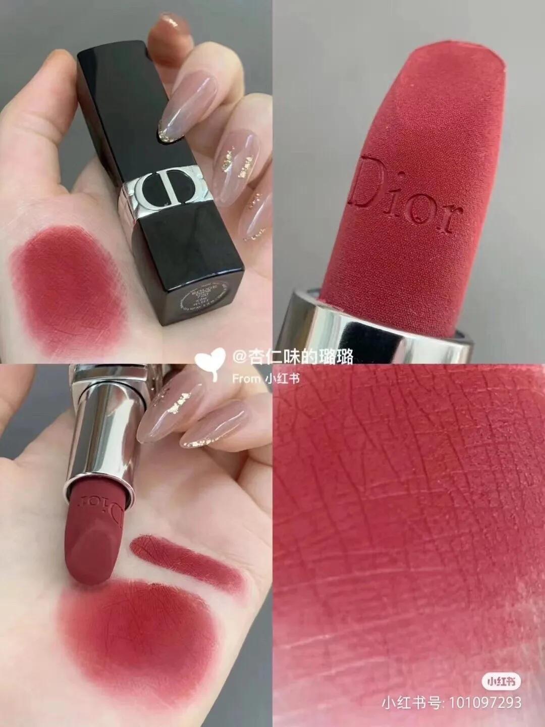 dior迪奥新款丝绒#720豆沙红棕,怎么能放过这支温柔又俏皮的豆沙呢