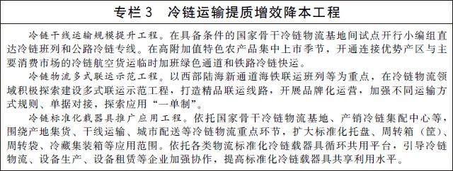 国务院办公厅关于印发“十四五”冷链物流发展规划的通知