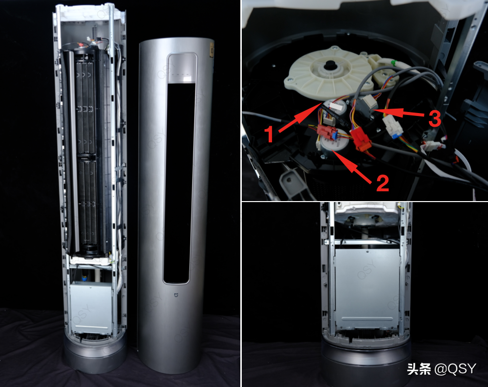 拆小米米家自然风立式空调 松下压缩机带电子阀 少见的高配2匹柜机