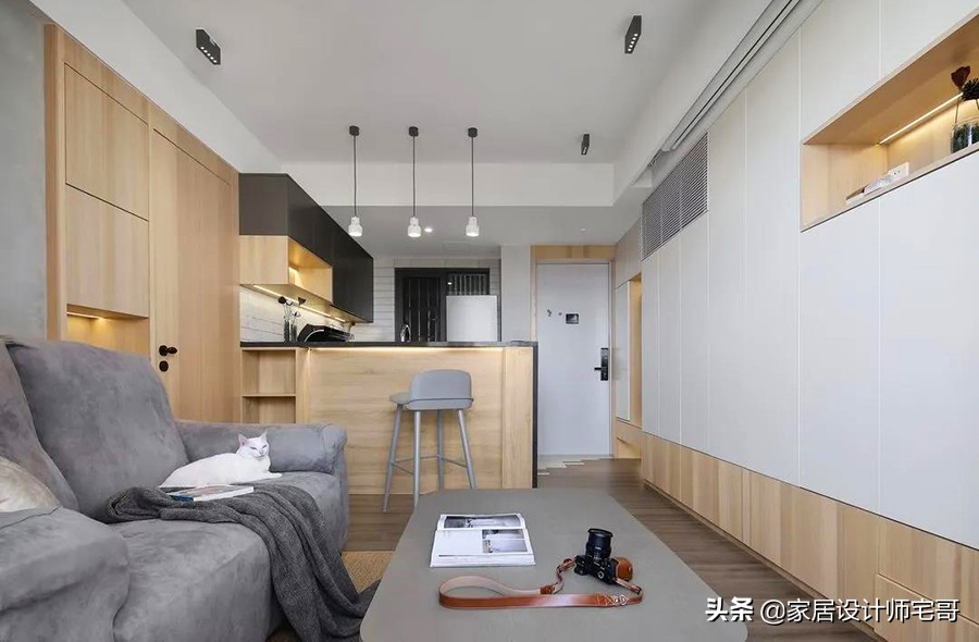 北京30岁小哥的家火了，独居49㎡小家，精致大气又高级，让人羡慕