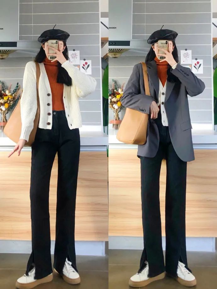 18套ins韩系简约外套穿搭，简约又清新，照着穿回头率100%