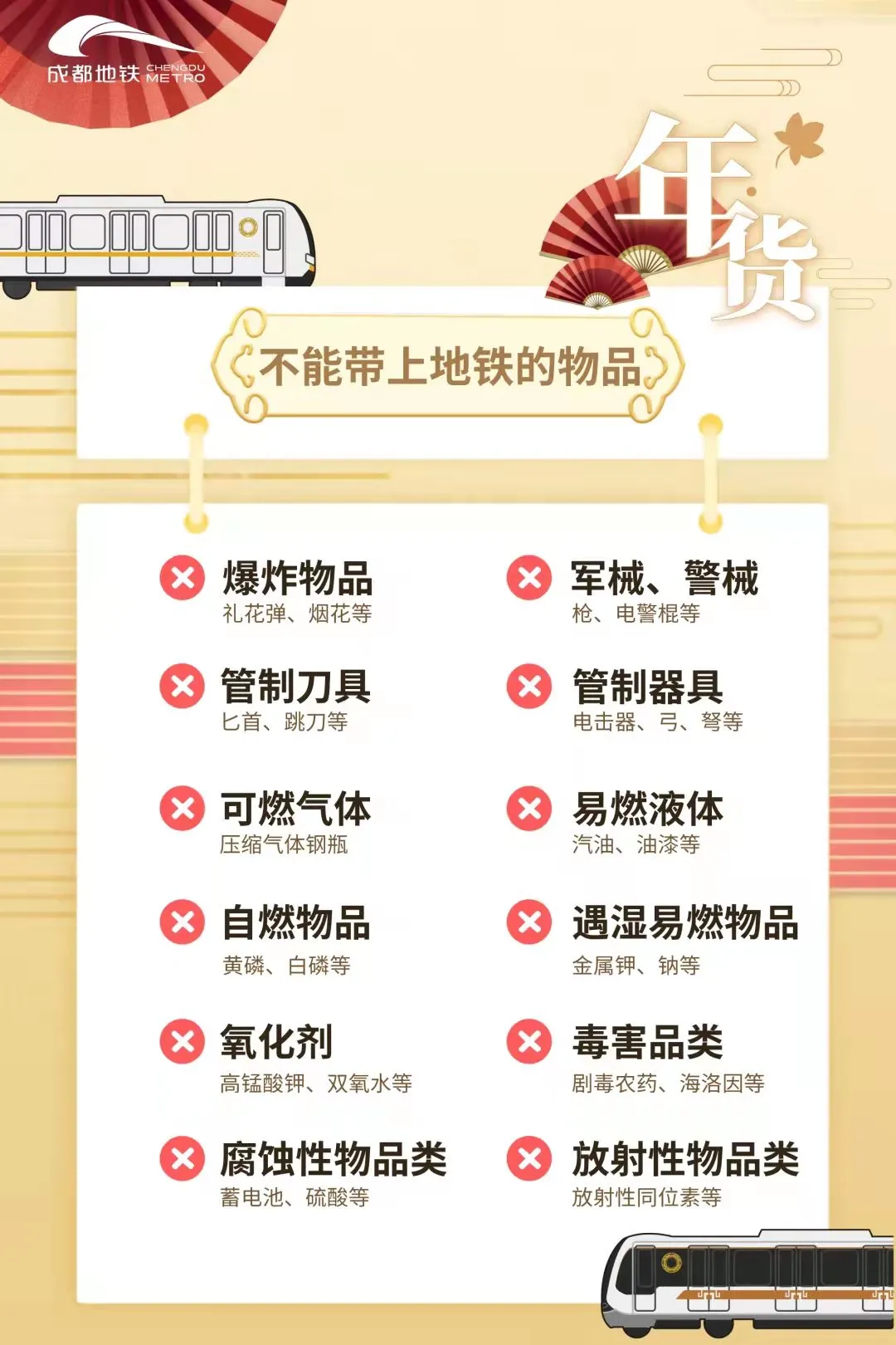 重要提醒!这些东西不能带上地铁!