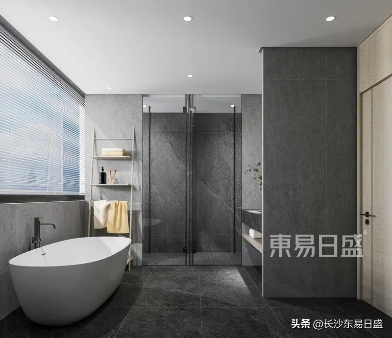 136㎡现代简约风，书房和客厅融为一体，增大整体视觉面积