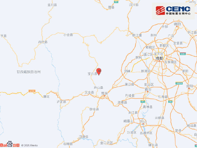 四川雅安6.1级地震 成都重庆震感强烈