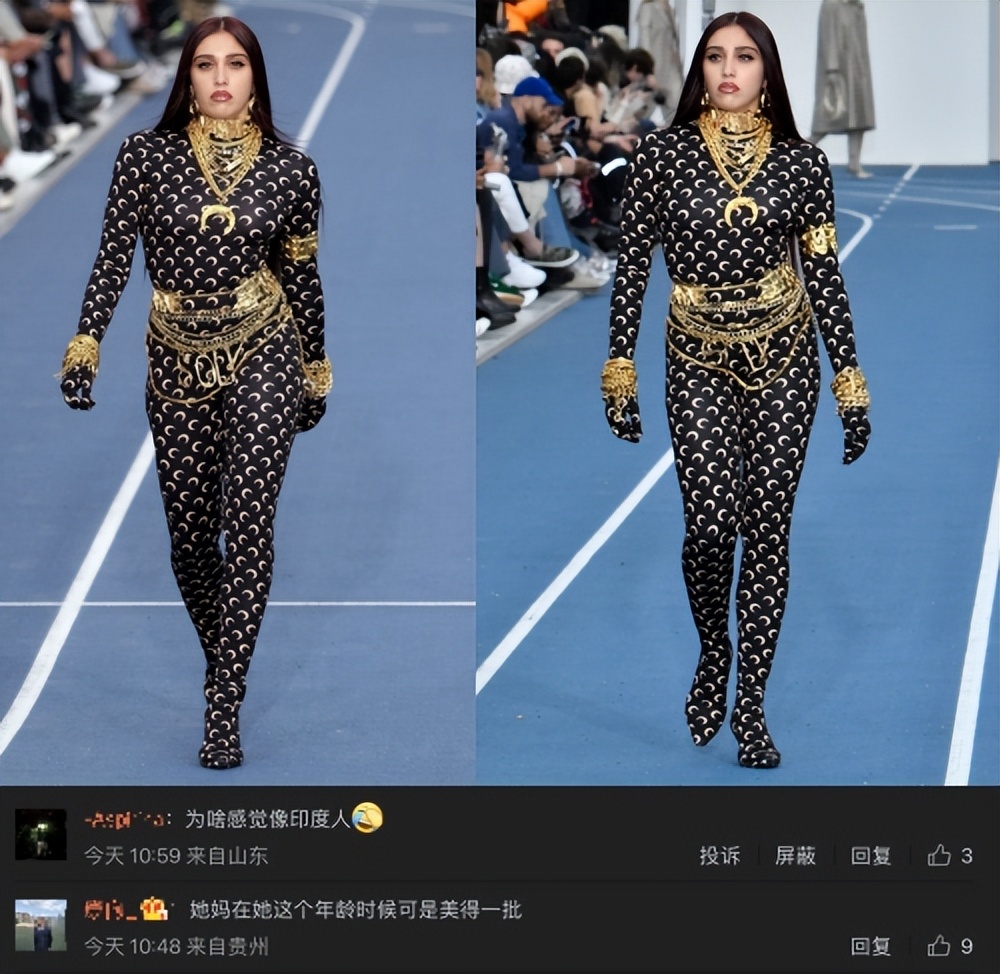 麦当娜女儿男装周走秀，贝克汉姆小儿子看秀，但颜值都不敌爹妈？