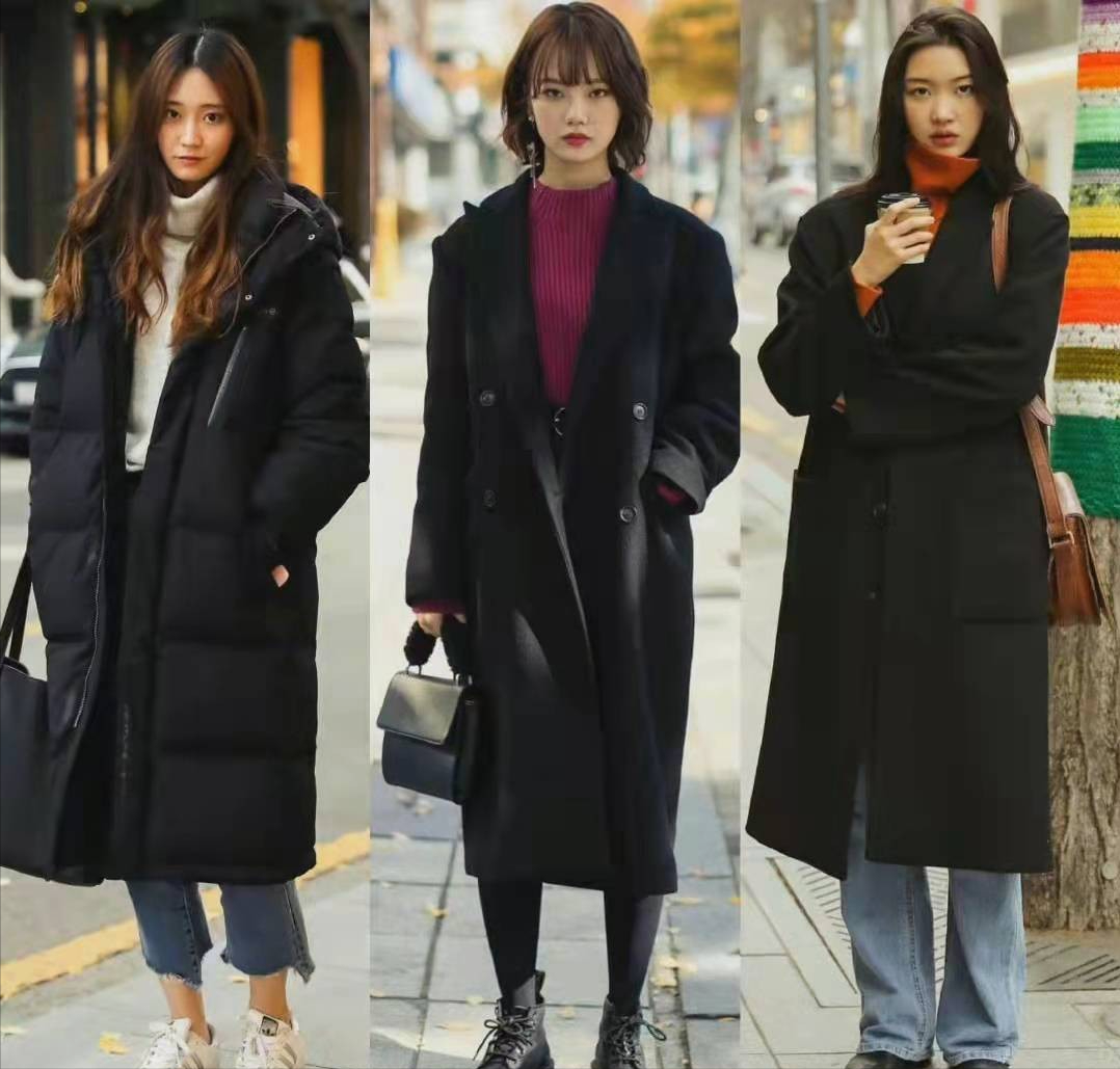韩国女孩街拍，时髦有型的秋冬大衣穿搭，值得借鉴