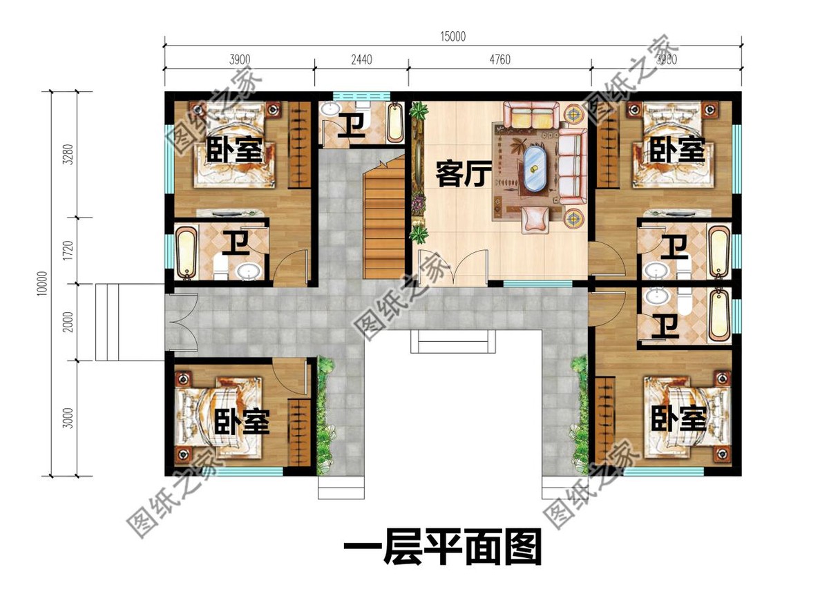 農村二層三合院別墅設計,充滿家的感覺,居住更為舒適