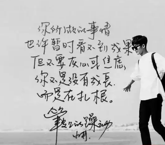 檀健次字体走红,笔锋潇洒字迹灵动,跟"衡水体"比不相上下