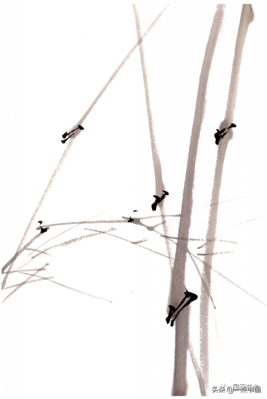墨竹图竹枝画法（墨竹的详细步骤画法分享）