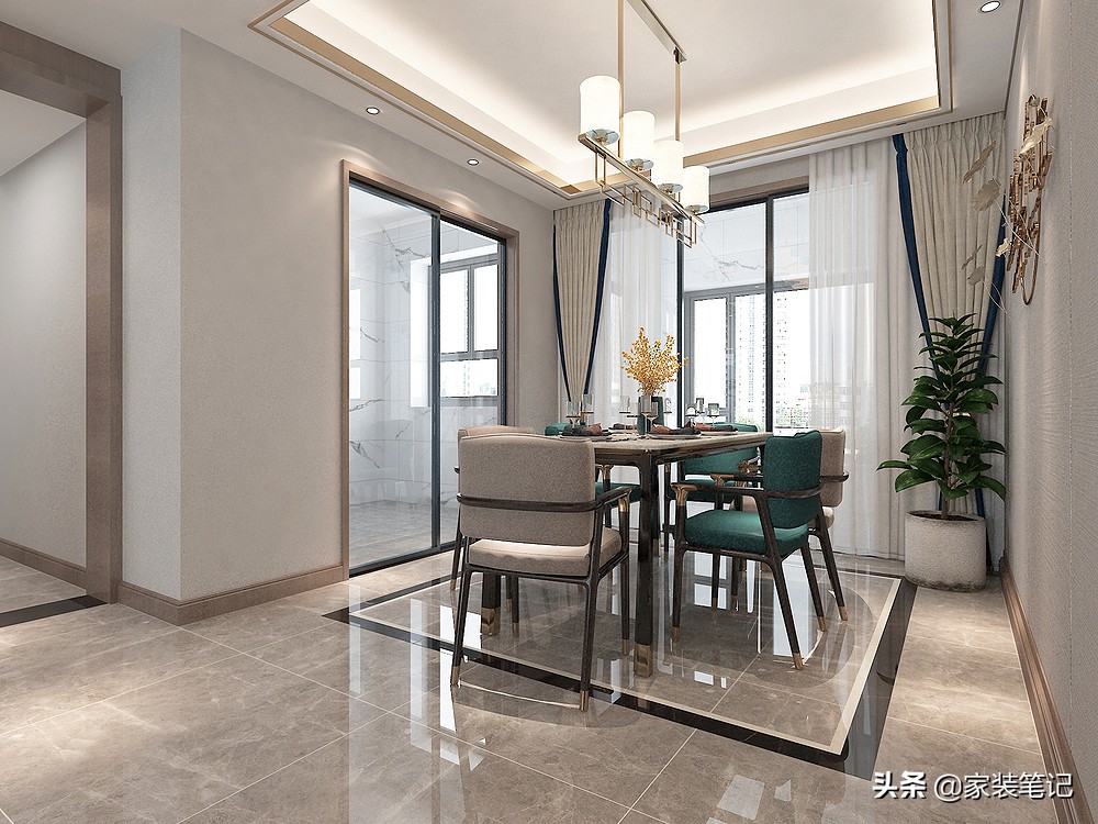130㎡的四居室，装修现代中式，全屋时尚、前卫又有意境，很喜欢