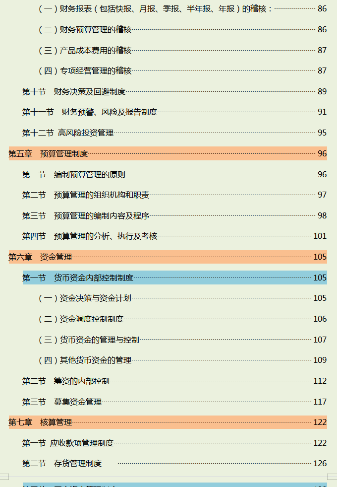 2022年完整版企业财务管理制度，含8个章节内容全面，可编辑修改