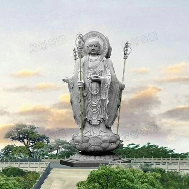 石雕地藏王菩萨像图片欣赏