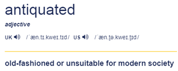 "陳舊的，過時的" 英語怎么說？