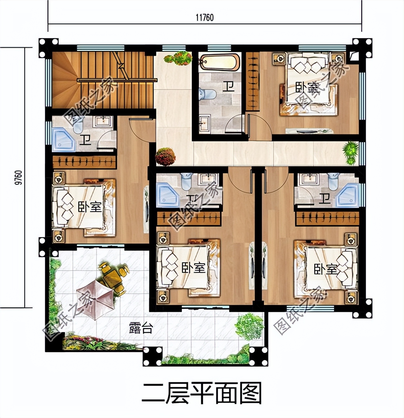 欧式农村别墅推荐，多露台多阳台的设计，增添整个住宅的美感