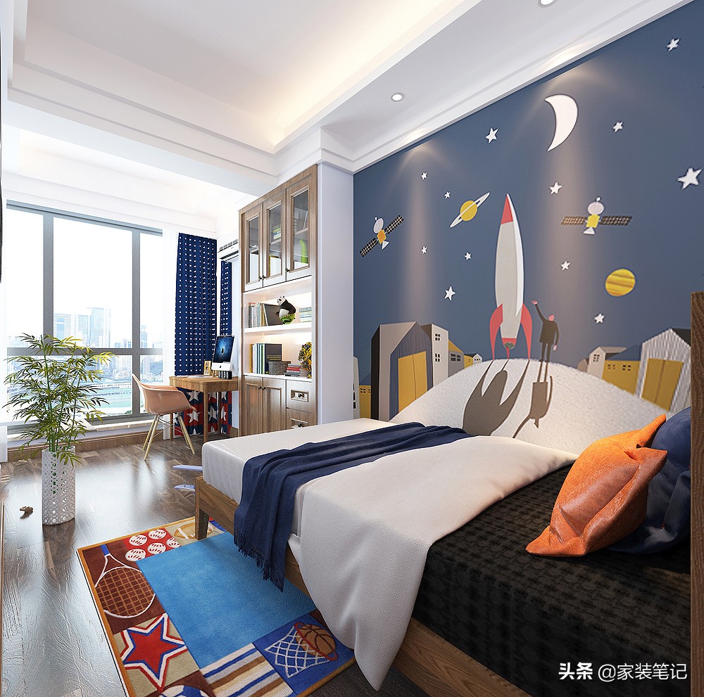 她家的中式风装修，在小区里面堪称经典，色彩、硬装搭配很有品味