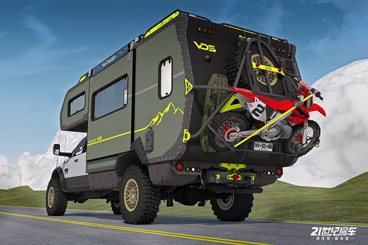 带拓展的道奇公羊四驱越野皮卡房车!可以高度定制厢体