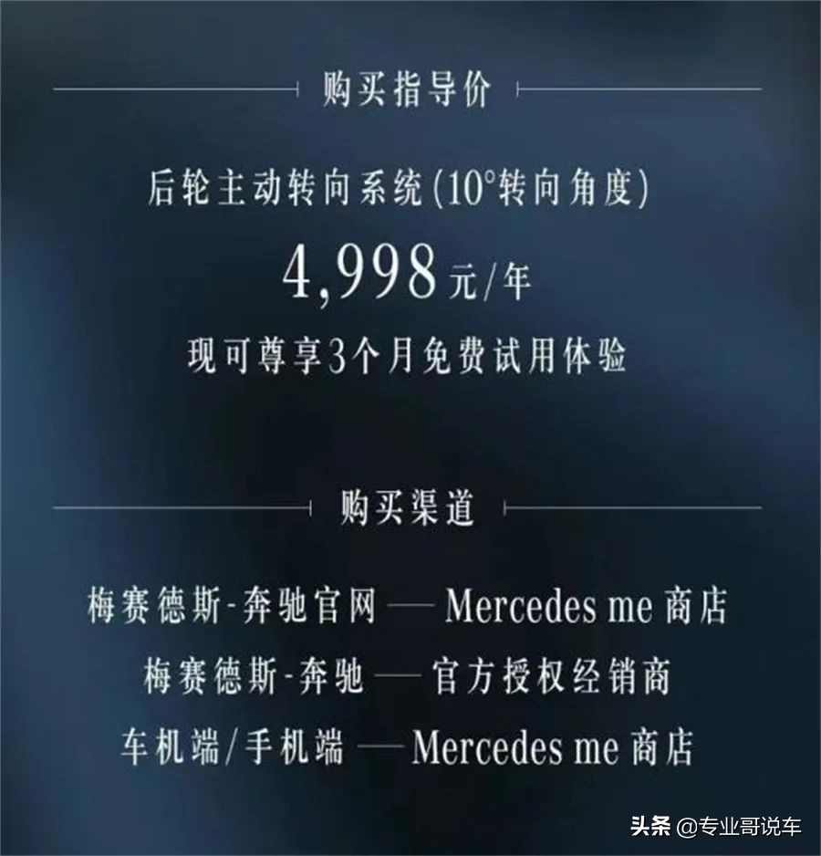 买车就像打游戏 奔驰EQS效仿特斯拉付费解锁 后轮转向年充5000元