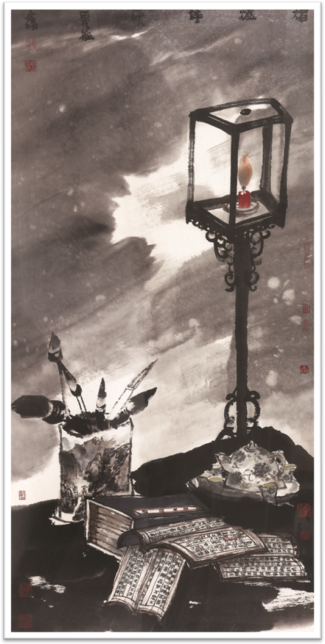 意境清远，笔墨雅洁的花鸟画