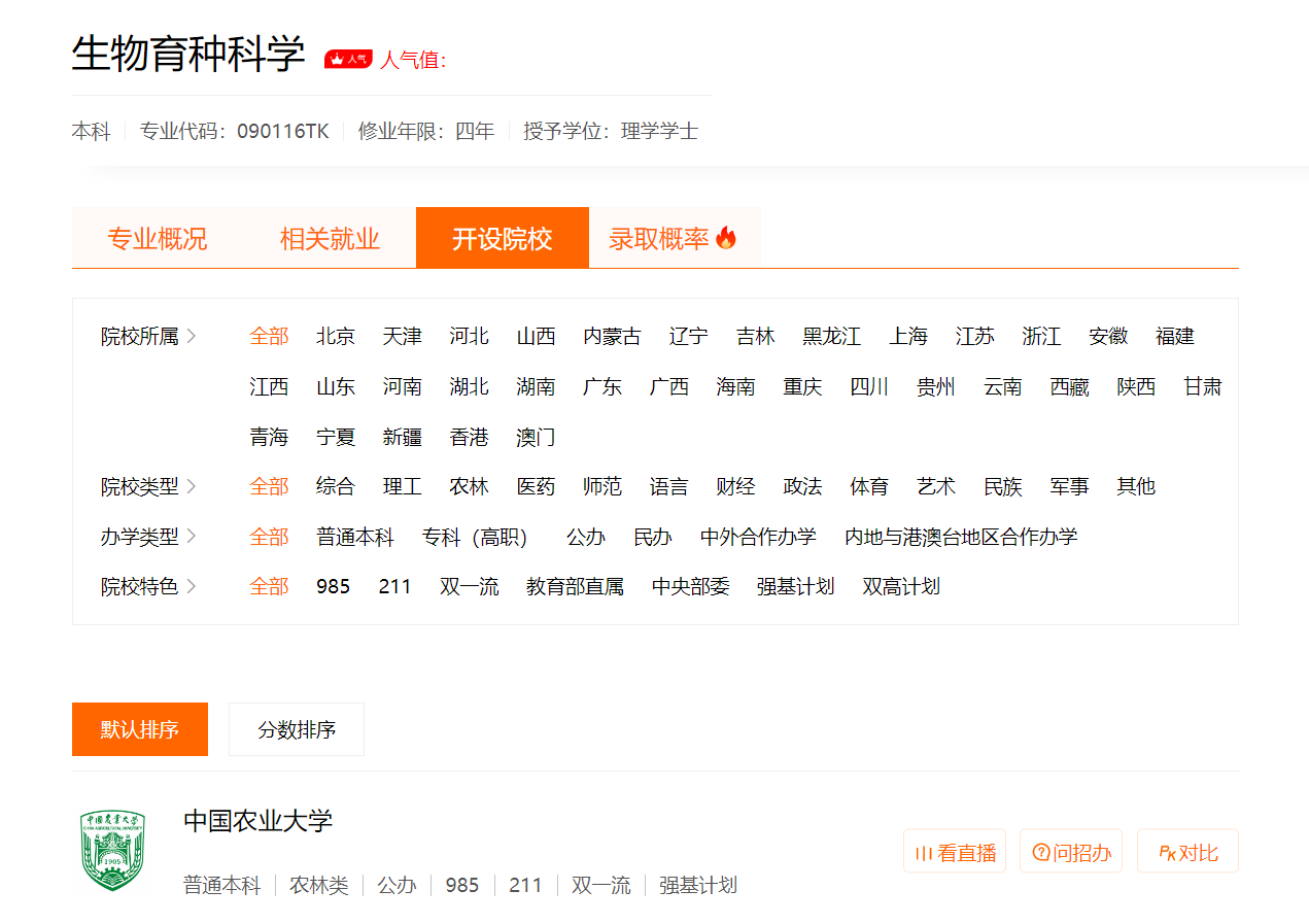 植物生产类专业：最主要的农学专业类，各专业有联系但差异更明显