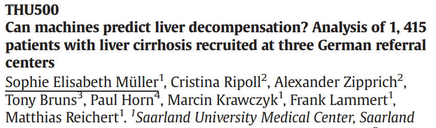韩涛教授：机器学习技术能预测肝脏失代偿吗？初露锋芒