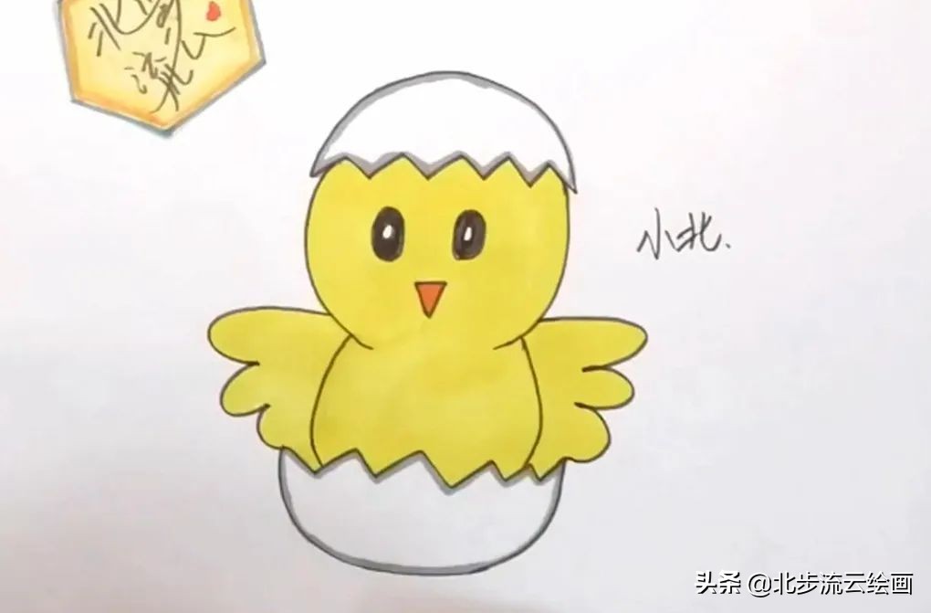 小鸡简笔画儿童简笔画教程