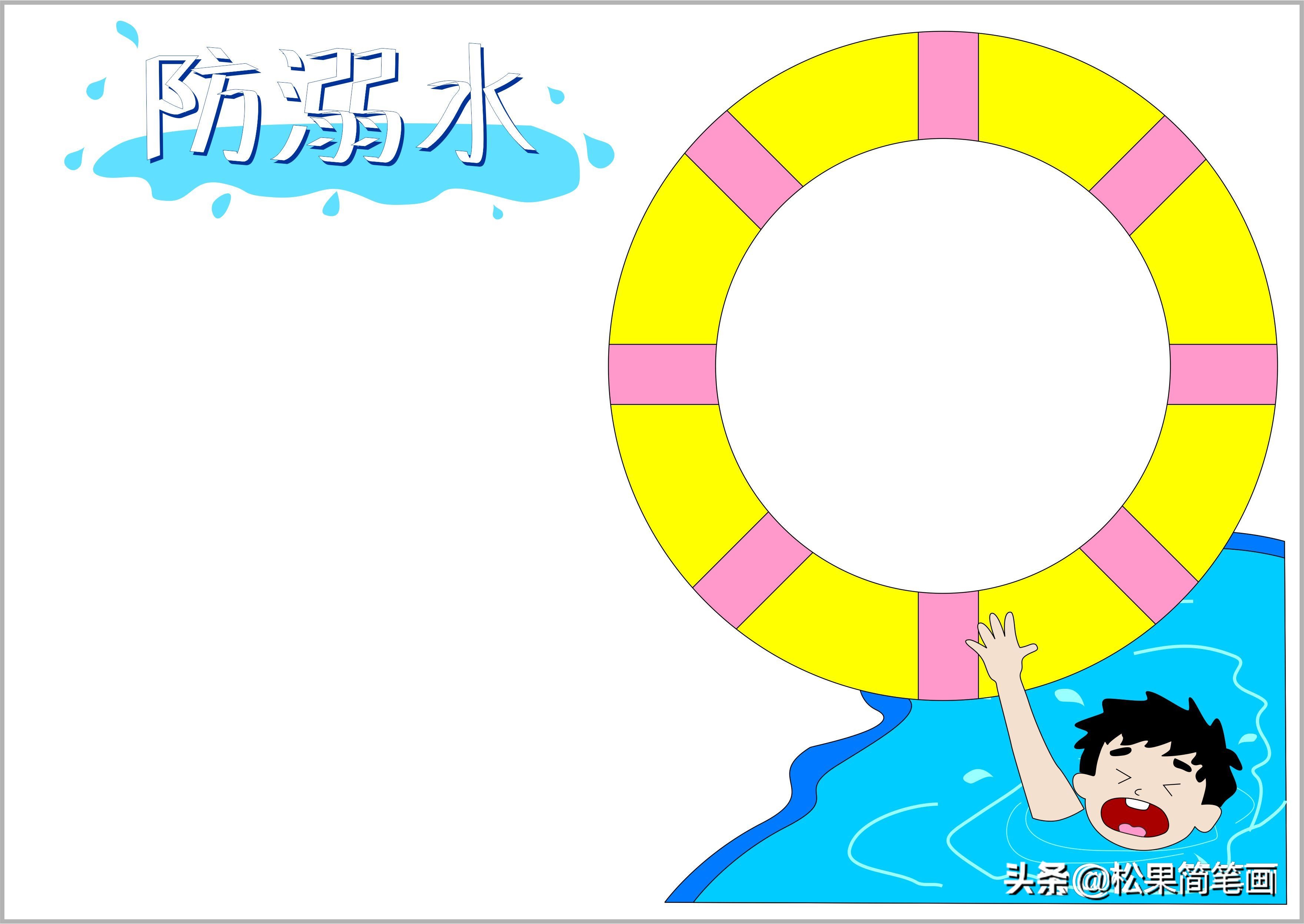 预防溺水手抄报,包含文字内容