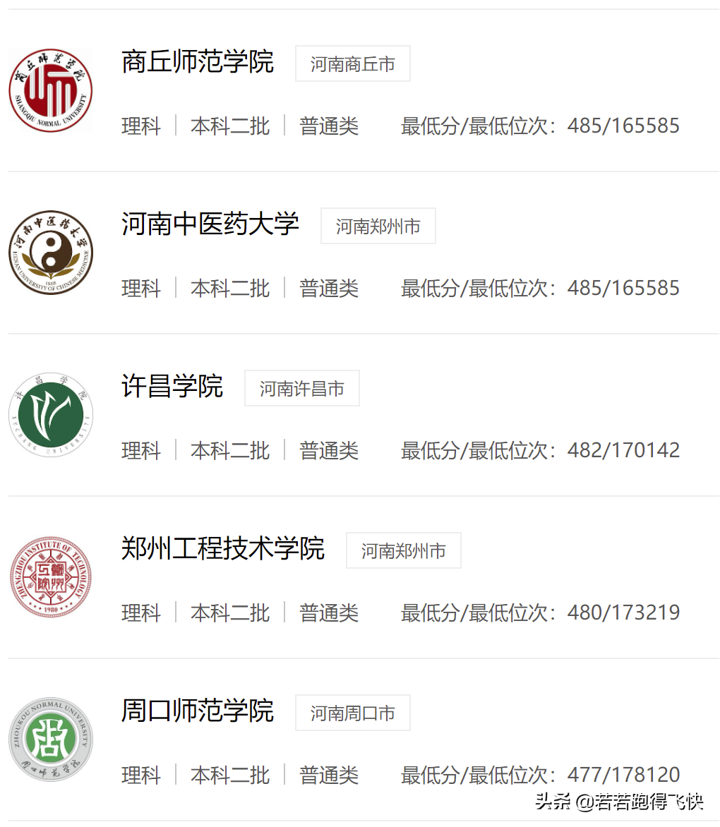 2022年河南省共有二本大学47所，河南省历年高考分数线公布