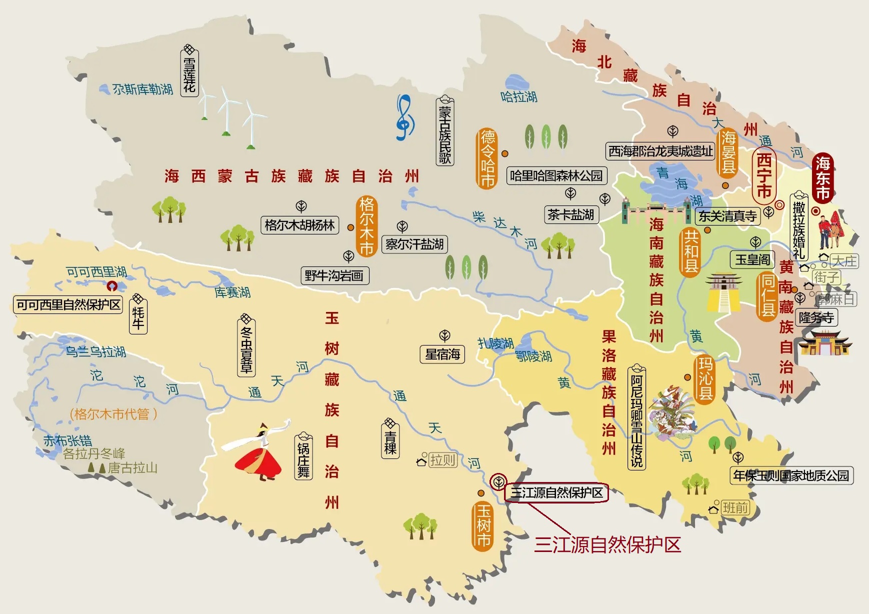 你知道我国的三江源地区和三江并流地区,分别在哪里吗?