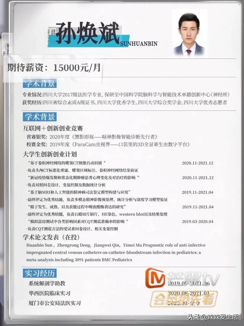 《初入职场的我们》8位实习生的简历，过来看看区别吧