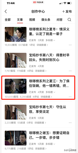 入驻头条30天，每篇文章收益各不相同，才发现看数据的重要性