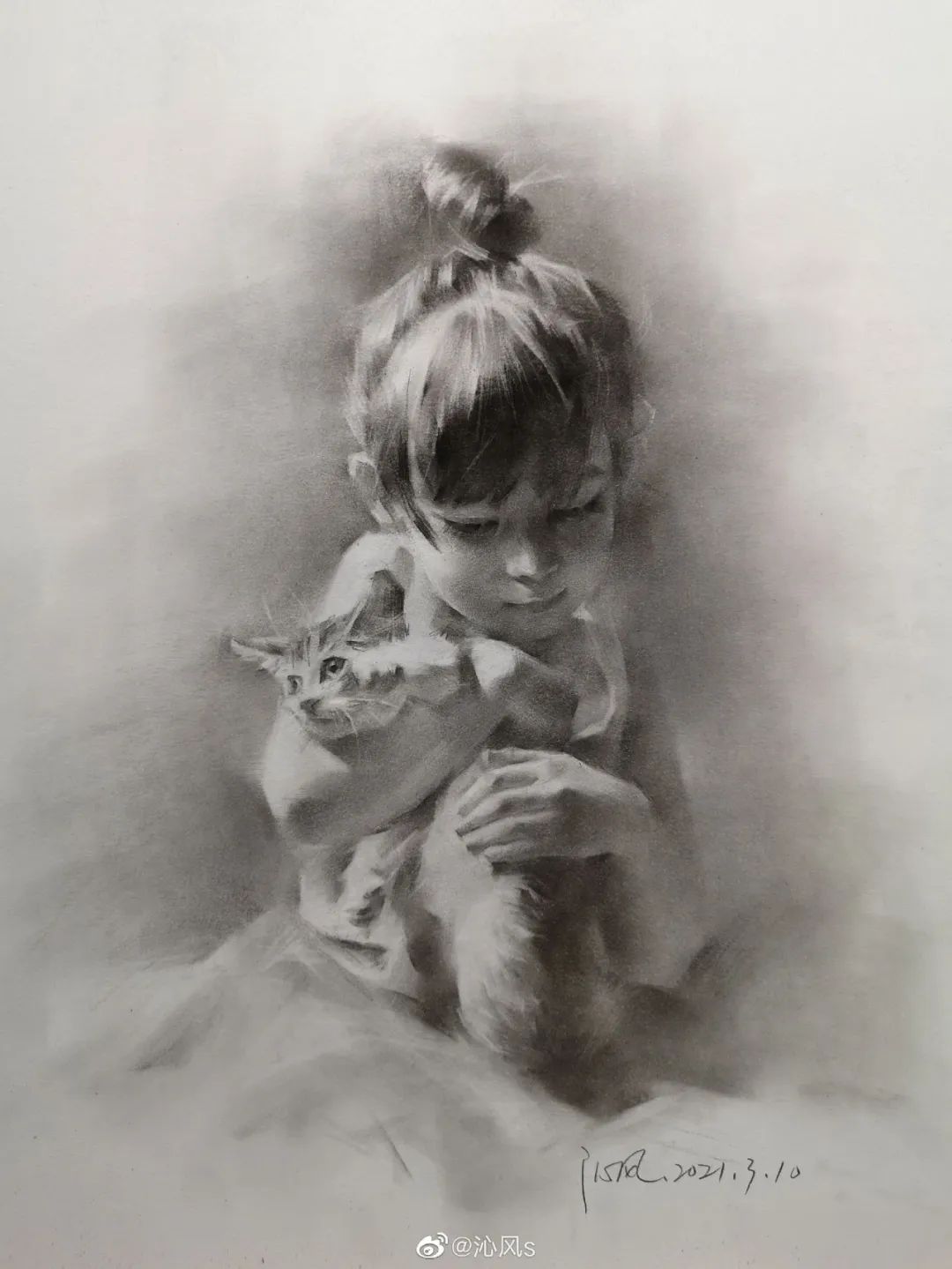 画皮画骨难画魂，她用木炭把明星画活了，王一博鞠婧祎眼神看醉了