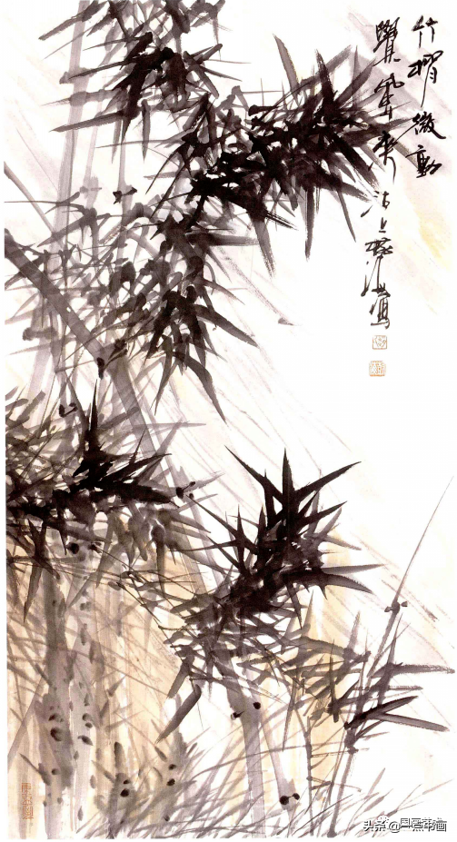 墨竹图竹枝画法（墨竹的详细步骤画法分享）