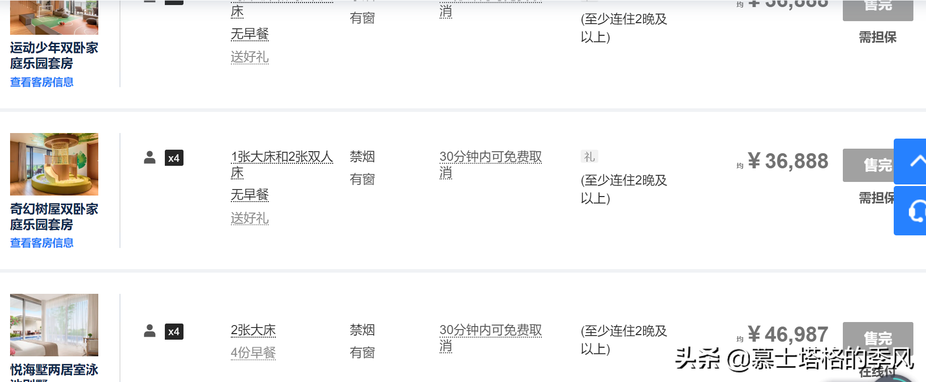 海南春节房价最贵的10家酒店，前两名已经爆满，最贵的一晚22万元